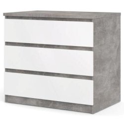 Nibe 75 cm kommode i beton look  med 3 skuffer.
