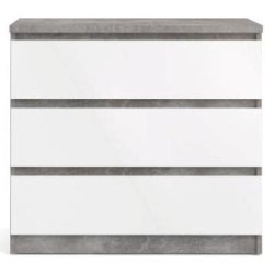 Nibe 75 cm kommode i beton look  med 3 skuffer.