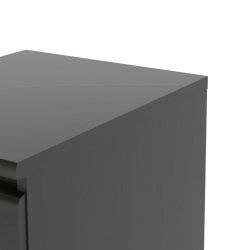 Nibe 40 cm bredt natbord i sort kaffe med 2 skuffer.