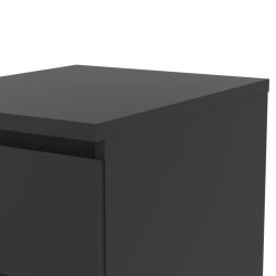 Nibe 40 cm bredt mat sort natbord med 2 skuffer.