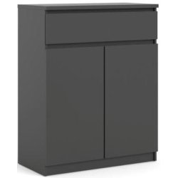 Nibe mat sort sk�nk 80 cm bred med stort skab og 1 skuffe.