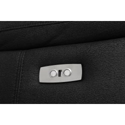 Selma 2 personers sofa med elevations sder til nakke, ryg og ben, sort microfiber