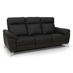 Selma 3 personers sofa med elevations sder til nakke, ryg og ben i sort lder