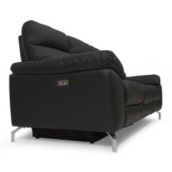 Selma 3 personers sofa med elevations sder til nakke, ryg og ben i sort lder