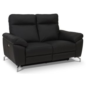 Selma 2 personers sofa med elevations sder til nakke, ryg og ben i sort lder