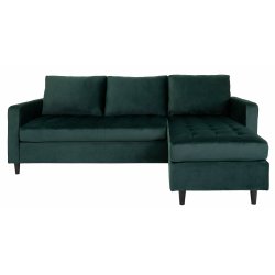  Milano Lounge sofa mrkegrn velour 