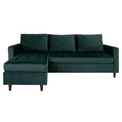  Milano Lounge sofa mrkegrn velour 