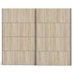Modena garderobeskab ege look og hvidt 2 skydedre 240 x 200 cm