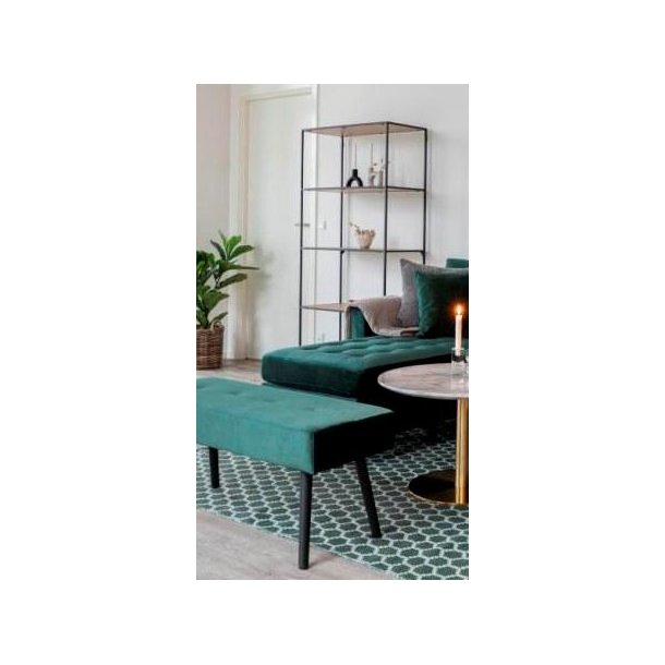 Valencia sort 80 cm reol i stl og med 5 hylder i egelook. 