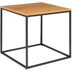 Valencia hjrnebord 45 x 45 cm i sort metalstel og med bordplade med ege look. 