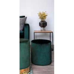 Valencia hjrnebord 45 x 45 cm i sort metalstel og med bordplade med ege look. 