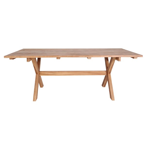 Star spisebord 200 x 90 cm i genbrugsteaktr