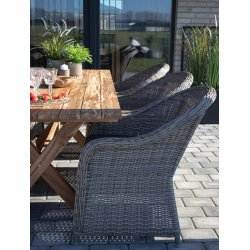 Star spisebord 200 x 90 cm i genbrugsteaktr