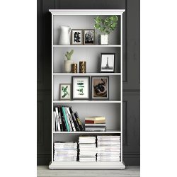 Frisenborg 100 cm bred hvid reol med 4 hylder.