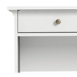 Frisenborg 100 cm bredt hvidt konsolbord med 2 skuffer.