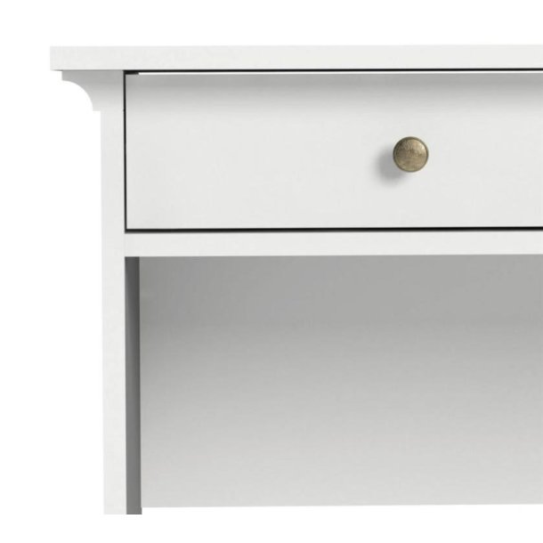 Frisenborg 100 cm bredt hvidt konsolbord med 2 skuffer.