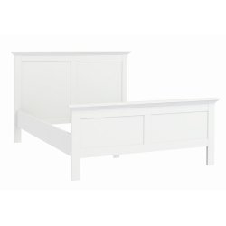 Frisenborg hvid 3 kvart seng 140 x 200 cm med hovedgrde