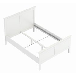 Frisenborg hvid 3 kvart seng 140 x 200 cm med hovedgrde