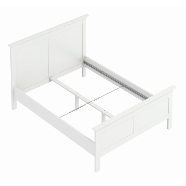 Frisenborg hvid 3 kvart seng 140 x 190 cm med hovedgrde