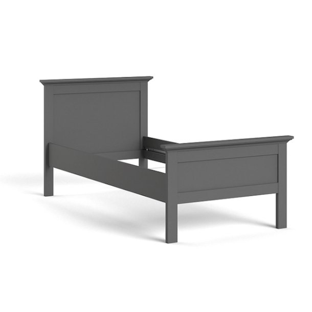 Frisenborg mat gr enkeltseng 90 x 200 cm med hovedgrde