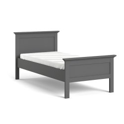 Frisenborg mat gr enkeltseng 90 x 200 cm med hovedgrde