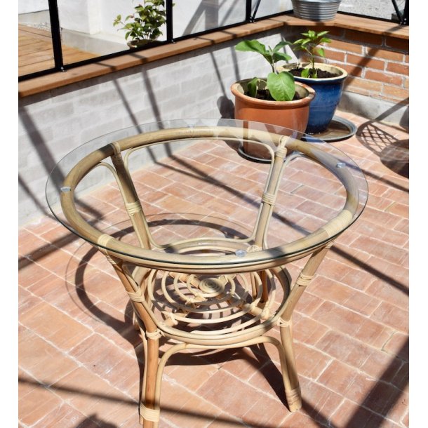 Capri kurvembelst i natur-rattan med sofa, bord og 2 stole 