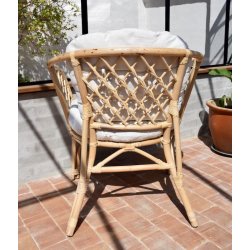 Capri kurvembelst i natur-rattan med sofa, bord og 2 stole 