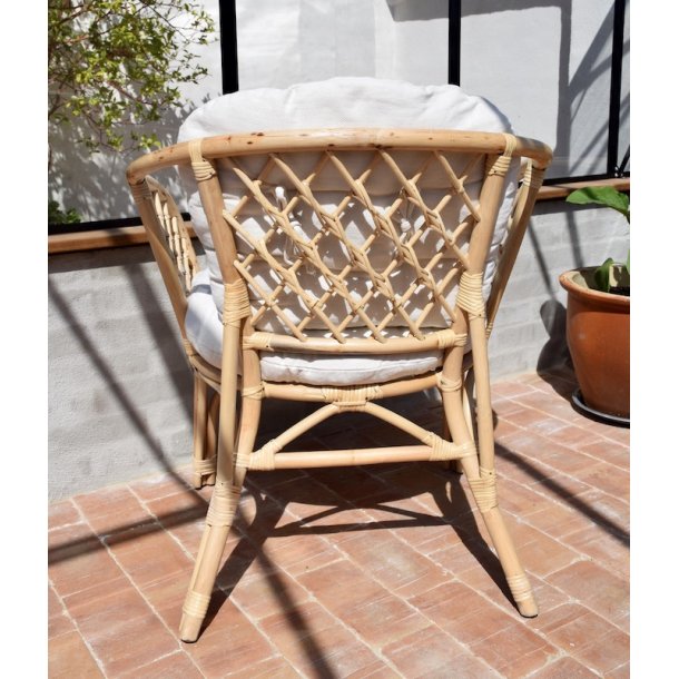 Capri kurvembelst i natur-rattan med sofa, bord og 2 stole 