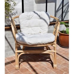 Capri kurvembelst i natur-rattan med sofa, bord og 2 stole 