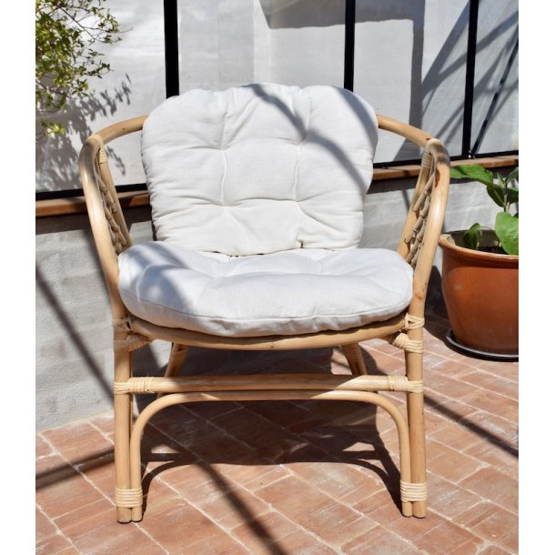 Capri kurvembelst i natur-rattan med sofa, bord og 2 stole 