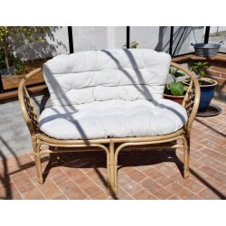 Capri kurvembelst i natur-rattan med sofa, bord og 2 stole 
