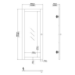 Alfa hvid dr med glas passer til alle Alfa bogreoler