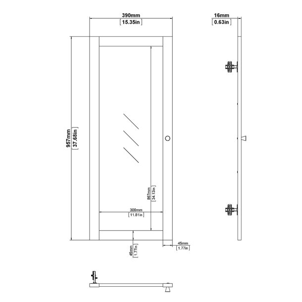 Alfa hvid dr med glas passer til alle Alfa bogreoler