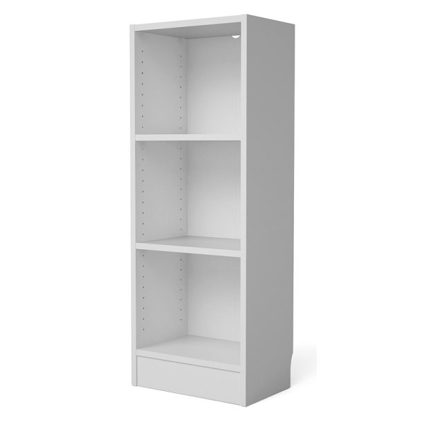 Alfa hvid smal bogreol med 2 hylder 40 x 107 cm 