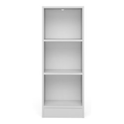 Alfa hvid smal bogreol med 2 hylder 40 x 107 cm 