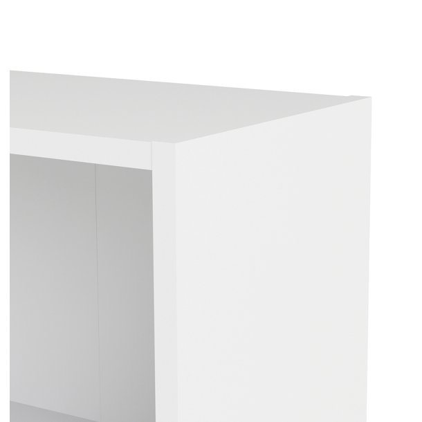 Alfa hvid  bogreol med 2 justerbare hylder 80 cm bred. Produceret i Danmark