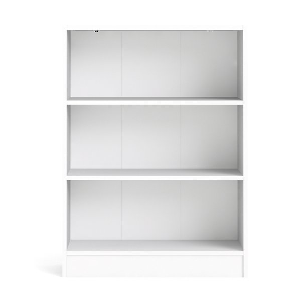 Alfa hvid  bogreol med 2 justerbare hylder 80 cm bred. Produceret i Danmark