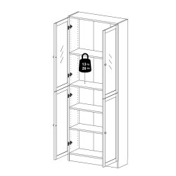  Alfa hvid bogreol opstilling 316 cm bred 