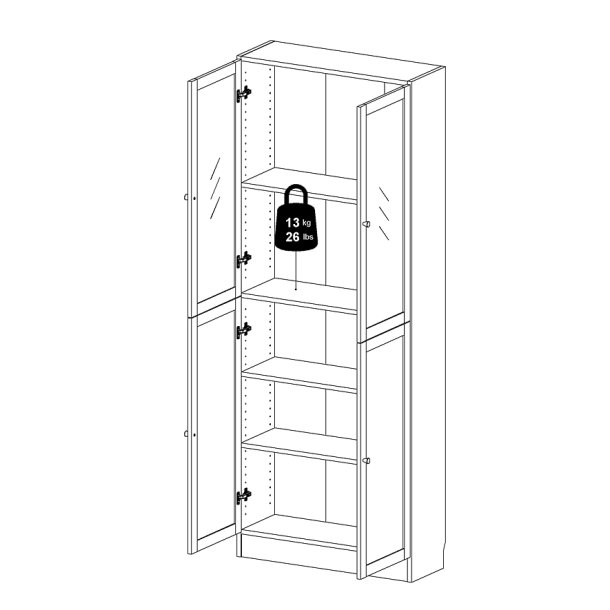  Alfa hvid bogreol opstilling 316 cm bred 