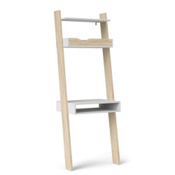 Odense skrivebord 65 cm bredt, hvidt og ege look