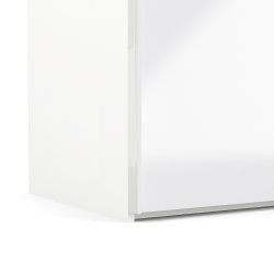 Trend 220 hvidt hjglans garderobeskab 180 cm bredt med 2 skydedre 