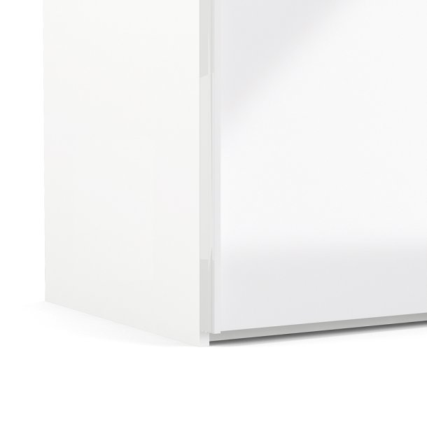 Trend 220 hvidt hjglans garderobeskab 180 cm bredt med 2 skydedre 