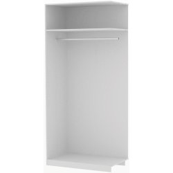 Walk-in 220 tilbygnings modulskab 100 cm bredt med hylde og bjlestang.