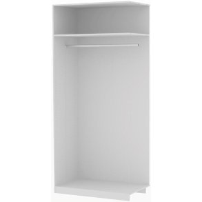 Walk-in 220 tilbygnings modulskab 100 cm bredt med hylde og bjlestang.