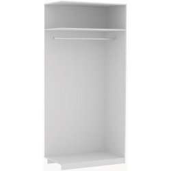 Walk-in 220 tilbygnings modulskab 100 cm bredt med hylde og bjlestang.