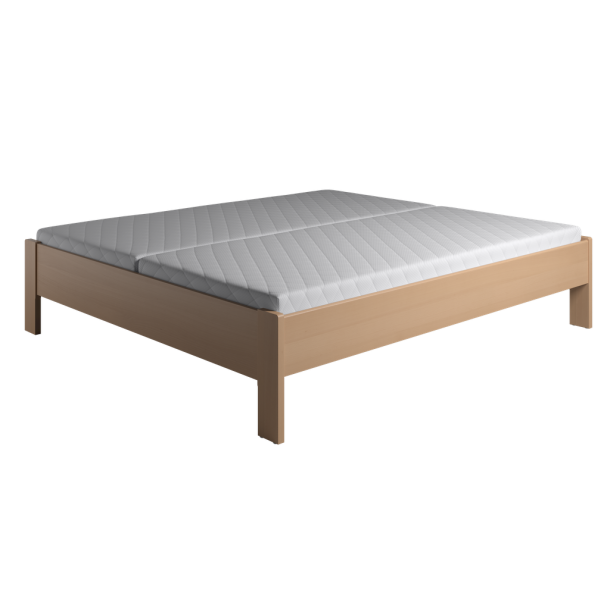Krone seng uden gavl som enkelt og dobbeltseng bredde fra 70-180 cm og lngde fra 190-210 cm.