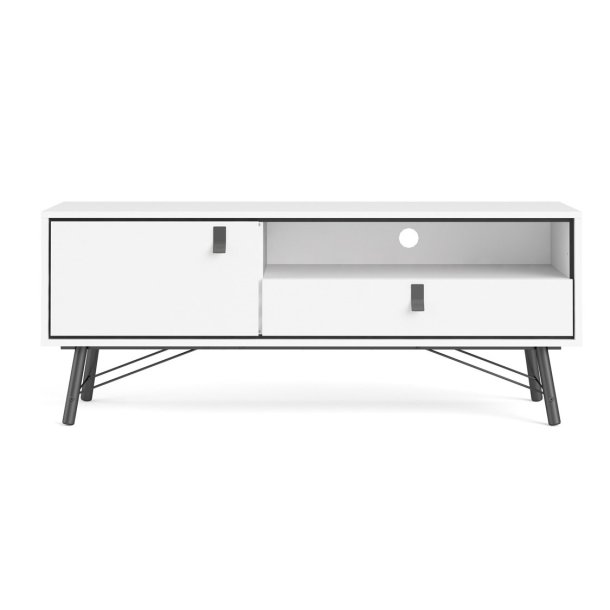 Sor 150 cm TV bord med skab og skuffe - mathvidt