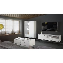 Sor 100 cm sofabord med 1 skuffe, mathvid