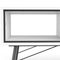 Sor 100 cm sofabord med 1 skuffe, mathvid