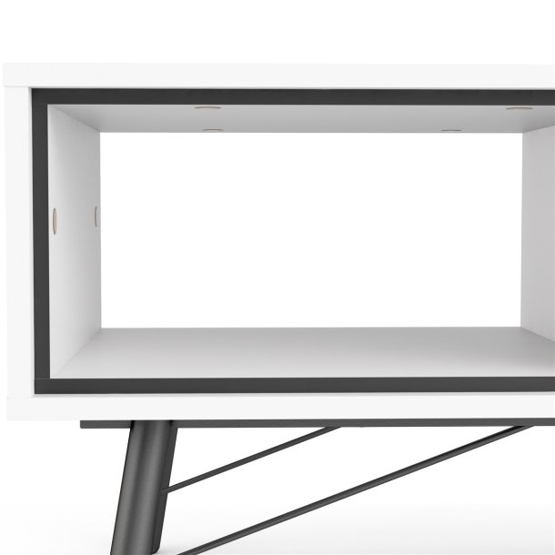 Sor 100 cm sofabord med 1 skuffe, mathvid